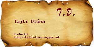 Tajti Diána névjegykártya
